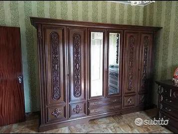 Armadio Guardaroba in legno di Noce 