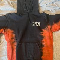 Felpa supreme hoodie bleached sweatshirt