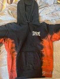 Felpa supreme hoodie bleached sweatshirt