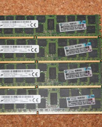64 Gb 4 x 16Gb Memorie RAM DDR3 ECC PC3-12800R
