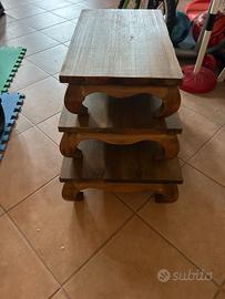 tavolini in legno massello