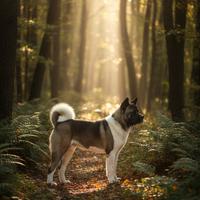 Akita americano per monte