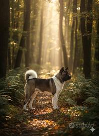 Akita americano per monte