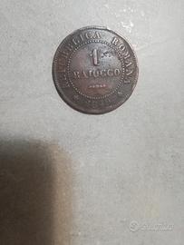 1 baiocco 1849 raro