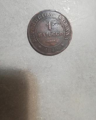 1 baiocco 1849 raro