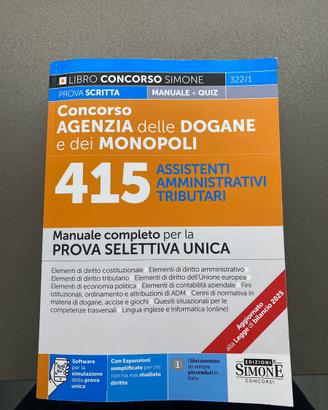Libro concorso Simone AGENZIA DELLE DOGANE