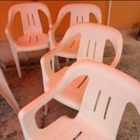 6 sedie giardino Bianche 4 + 2