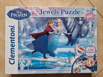 Puzzle Frozen con strass adesivi
