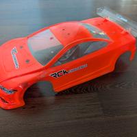 Carrozzeria auto RC 1/10 arancione rosso 200mm