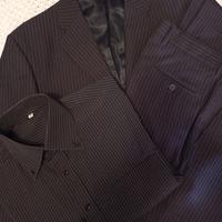 Completo uomo Nero gessato