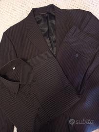 Completo uomo Nero gessato