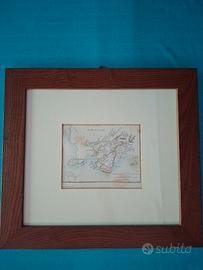 antica mappa nautica incorniciata
