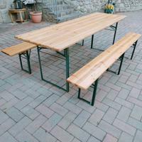 Tavolo + 2 panche pieghevoli