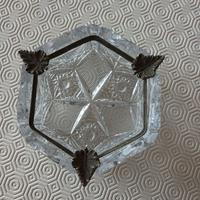 Posacenere in Cristallo di Boemia vintage anni 70