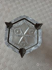 Posacenere in Cristallo di Boemia vintage anni 70