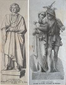 Scultura - Stampe Antiche originali d'epoca