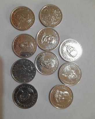 set di 10 medaglie commemorative 