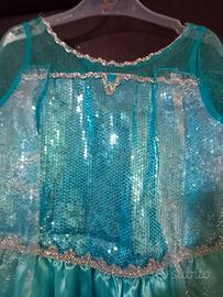 Costume carnevale elsa frozen bimba