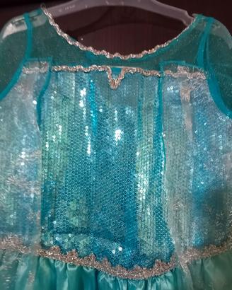 Costume carnevale elsa frozen bimba