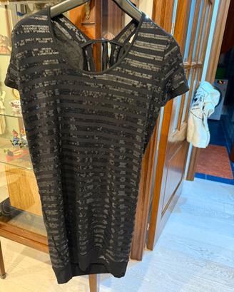 Vestito mini nero Lui Jo con paillettes