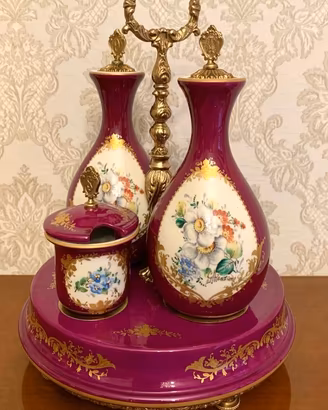 MENAGE DA TAVOLA STILE LIMOGES CON ORO ZECCHINO