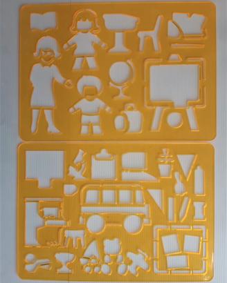 Stencil 2 pezzi per bambini