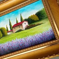 Quadro campagna con lavanda 