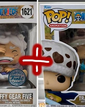 Funko pop One piece luffy Gear 5 + Trafalgar Law