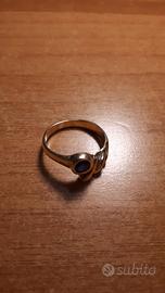 anello con zaffiro  gr.4,50