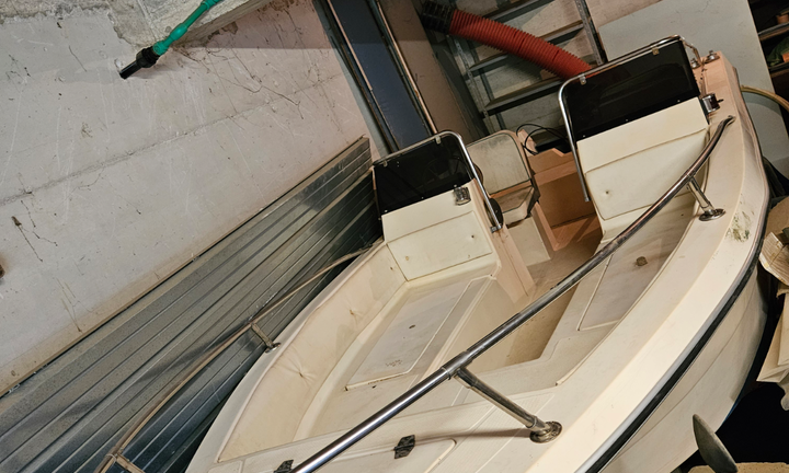 Barca 5mt completa di carrello, motore e cuscini