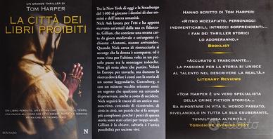"La città dei libri proibiti" Thriller Tom Harper