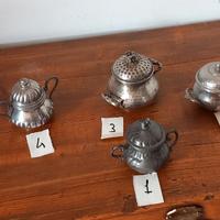 Zuccheriere in peltro vecchie