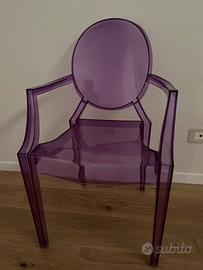 Poltrona trasparente viola