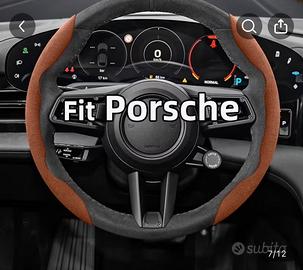 Coprivolante Porsche Scamosciato Color Cuoio/Brown