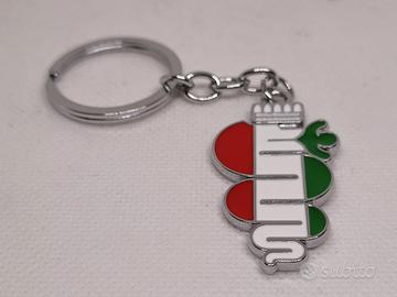 Portachiavi Alfa Romeo Biscione Tricolore Cromato.
