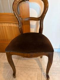 Sedie in legno vintage stile liberty