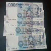 10000 Lire Volta, 4 pezzi consecutivi 