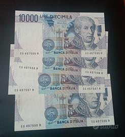 10000 Lire Volta, 4 pezzi consecutivi 