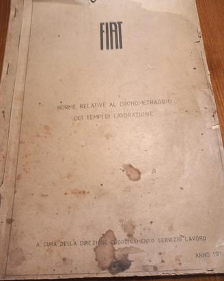 FIAT 1954 Norme Relative al Cronometraggio 