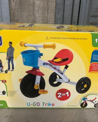 Chicco Triciclo Bambini U-Go 2in1, Triciclo Bimba
