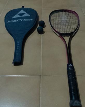 racchetta da squash con palline 