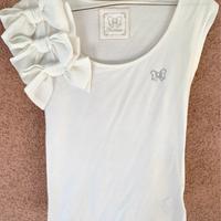 Top Camomilla con fiocchi tg. S, nuovo