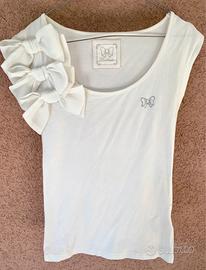 Top Camomilla con fiocchi tg. S, nuovo