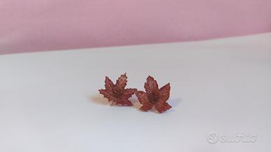 Orecchini a lobo foglia Acero