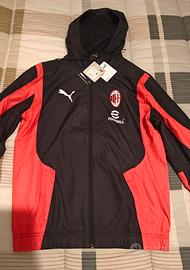 Giacca milan prematch con zip e cappuccio tg S 