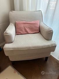 Poltrona ROCKSJÖN Ikea beige nuova