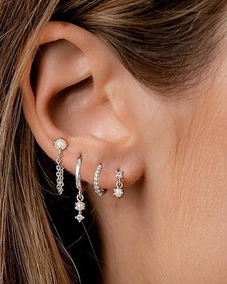 Set 4 pezzi orecchini donna