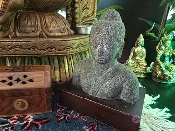 Busto di Buddha stile zen in pietra composita co