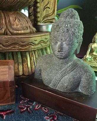 Busto di Buddha stile zen in pietra composita co