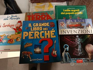 Lotto 7 Libri Illustrati Enciclopedici e Didattici